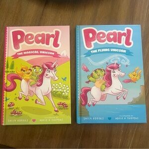 Set of two (2) Pearl The Magical and Flying Unicorn 🦄 books.